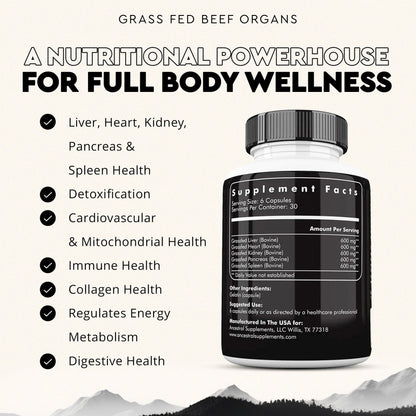 Grass Fed Beef Organs