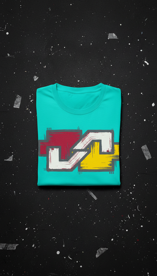Neon Teal Artist-Collaboration T-Shirt